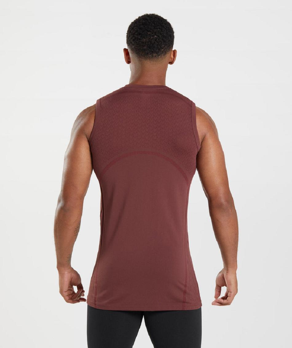 Camiseta Tirantes Gymshark 315 Seamless Hombre Rosas Marrones | CO 3195GSO